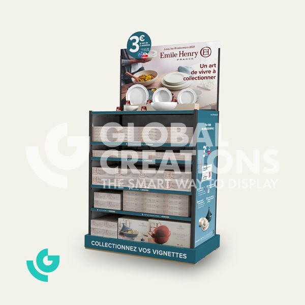 Metalen vloerdisplays - servies (0188)
