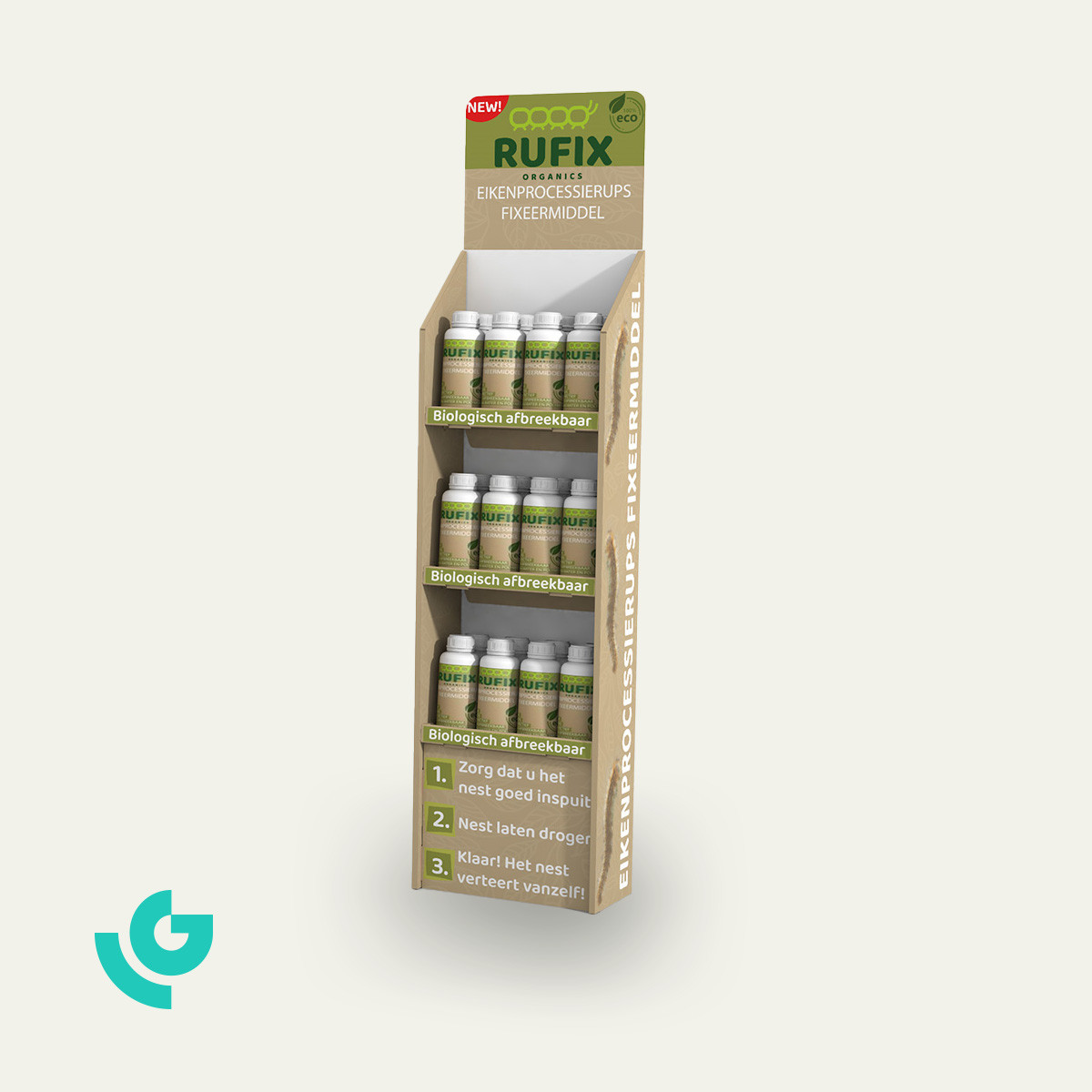 Displays de sol en carton - jardin (0331)