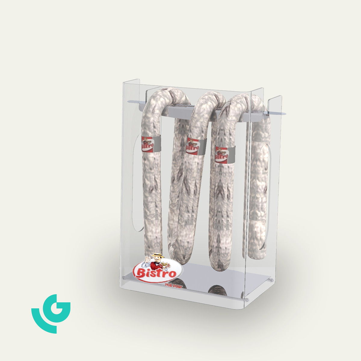 Displays de comptoir en plastique - alimentation (0111)