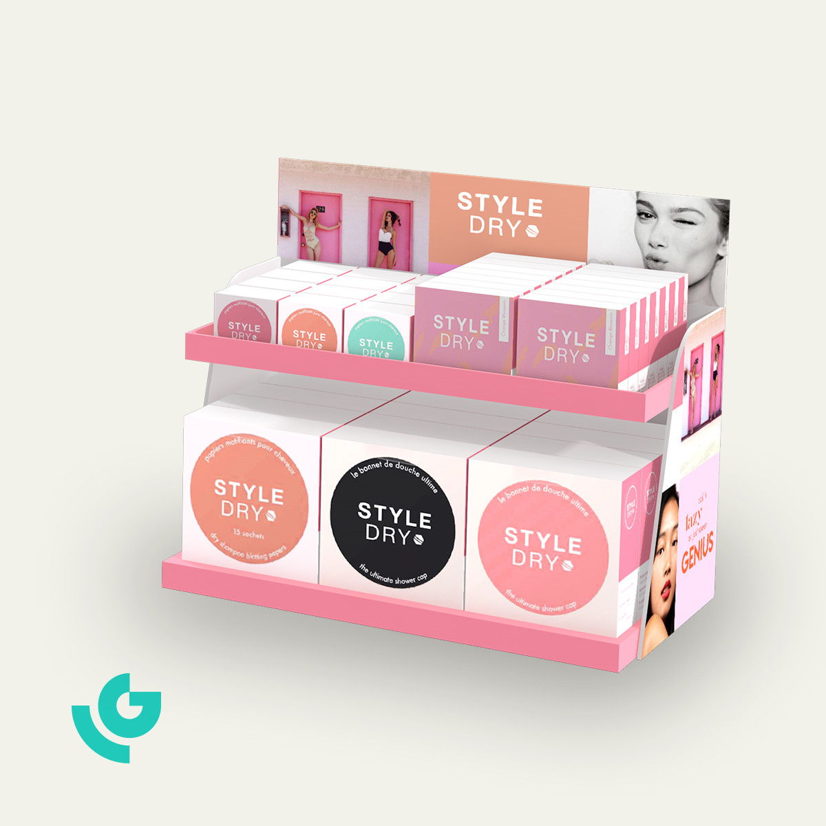 Displays de comptoir en plastique - vêtements (0047)
