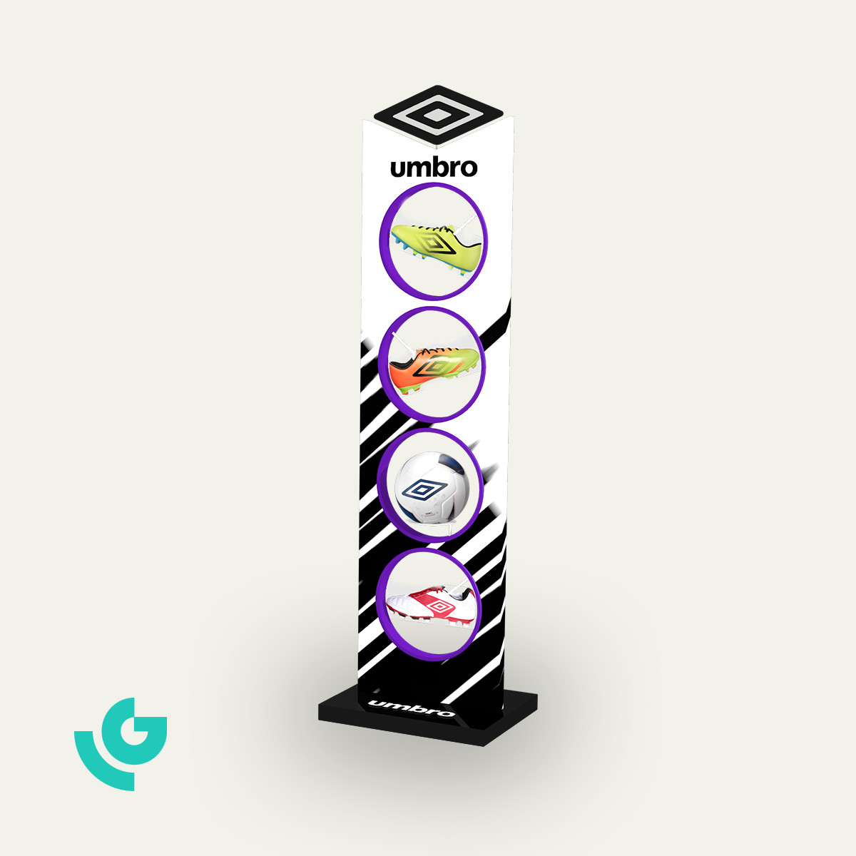 Displays de sol en bois - sport (0092)