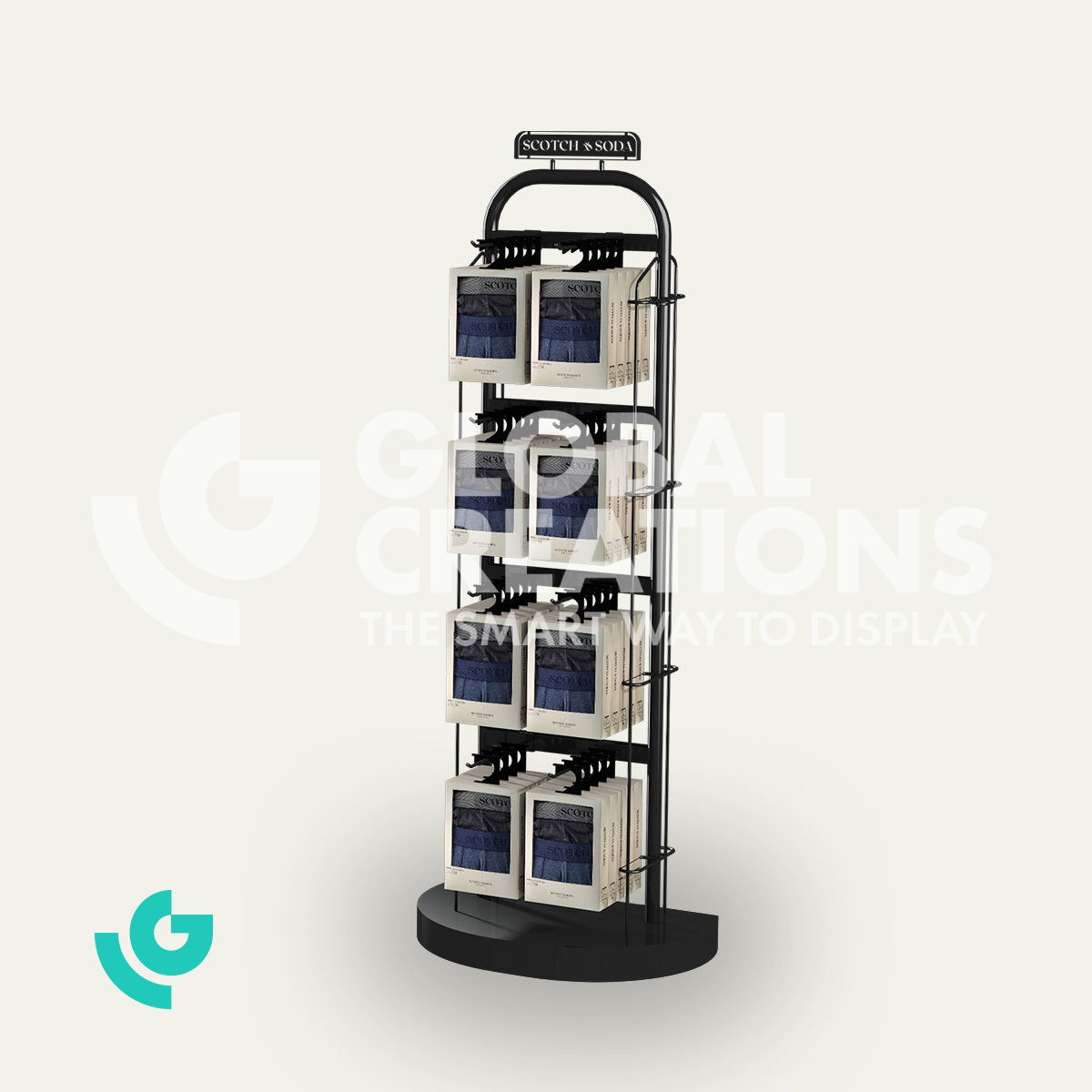 Metal floor displays - clothing (0333)