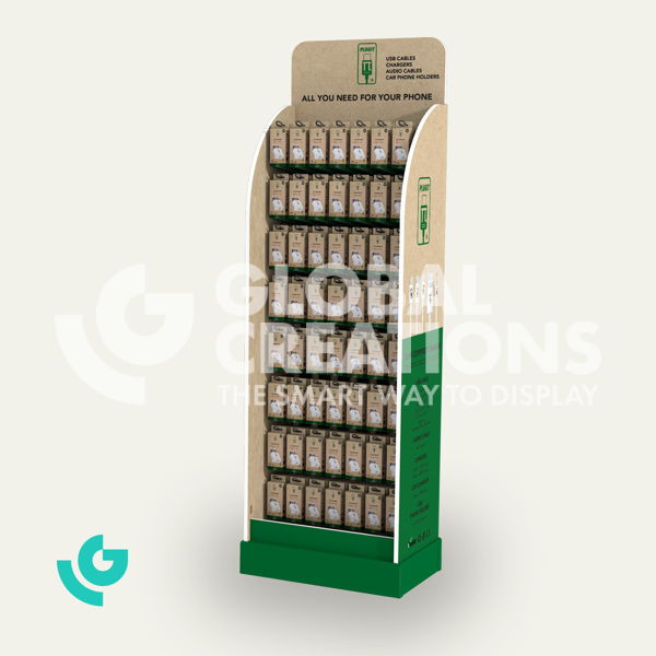 Honeycomb cardboard floor displays - telephony (0167)