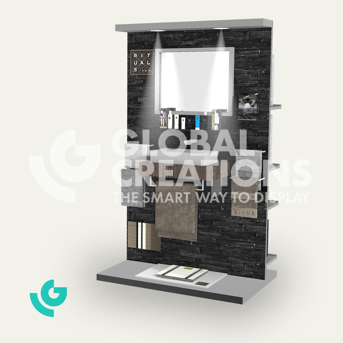Wooden floor displays - healthcare (0101)