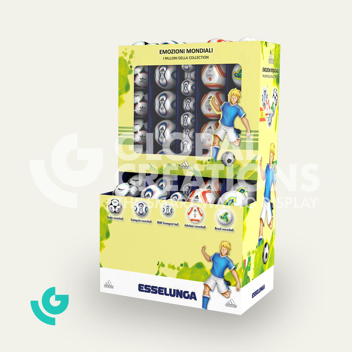 Cardboard floor displays - sports (0096)