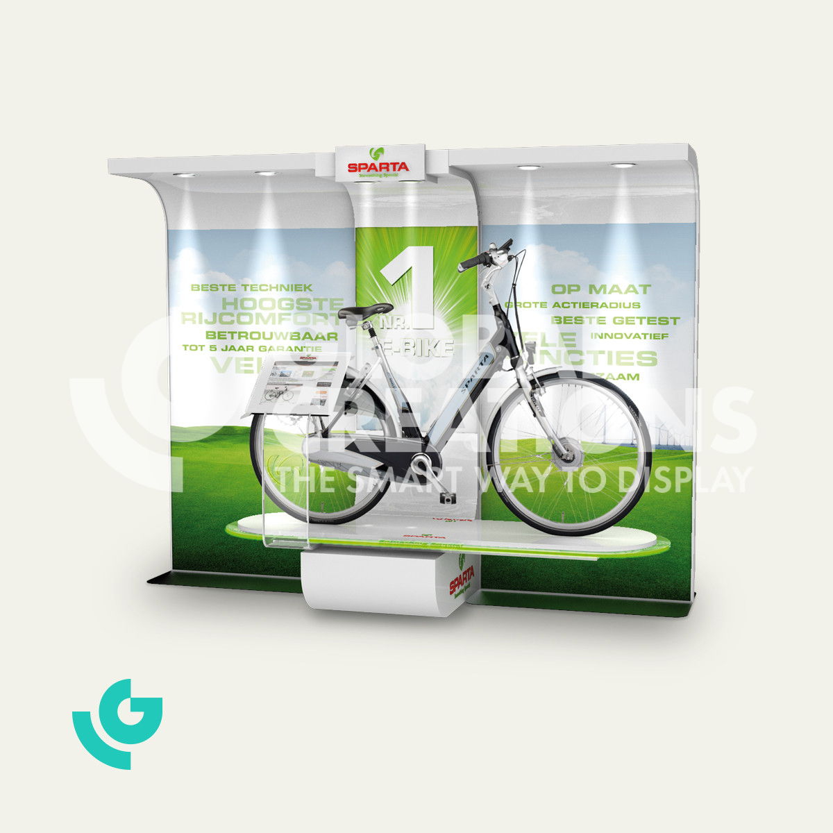 Wooden floor displays - cycling (0361)