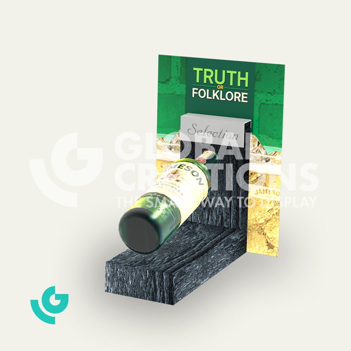 Wooden counter displays - bottles (0074)