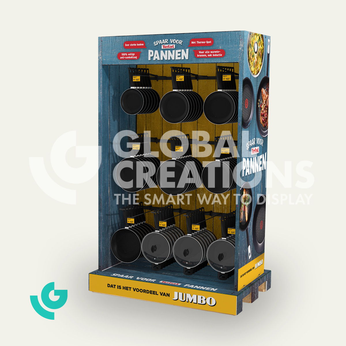 Cardboard floor displays - pans (0040)
