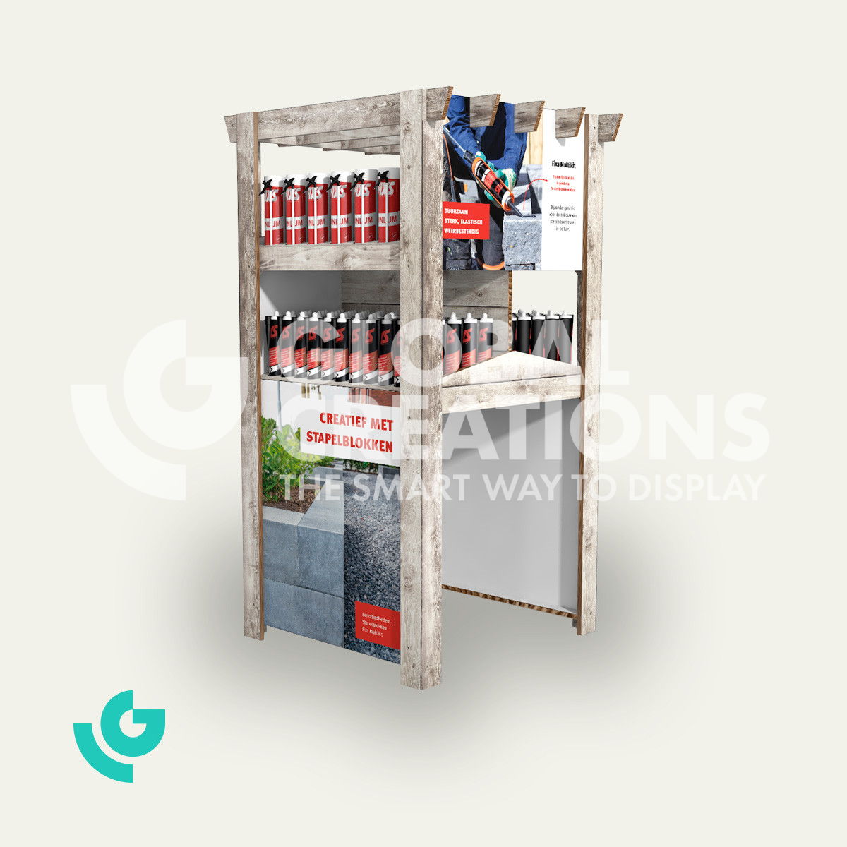 Honeycomb cardboard floor displays - DIY (0371)