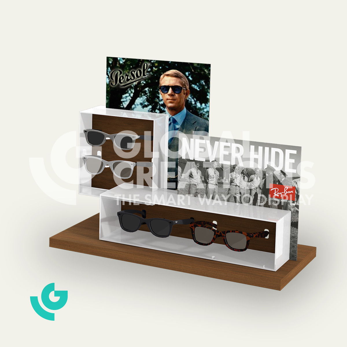Plastic counter displays - spectacles (0089)