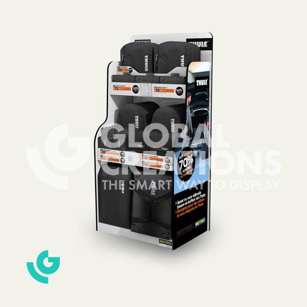 Bodendisplays aus Wabenkarton - Taschen (0280)