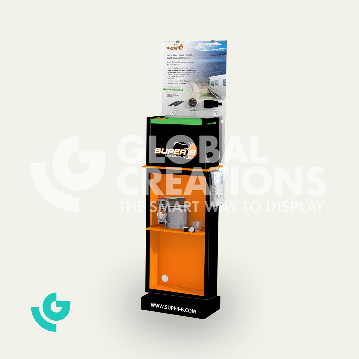 Wooden floor displays - outdoor (0133)