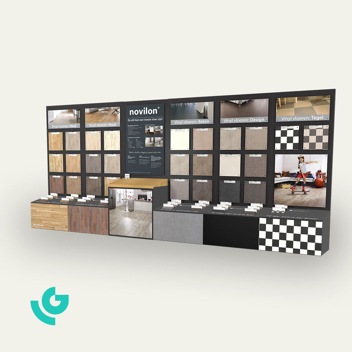 Shop-in-shop en bois - sols (0081)