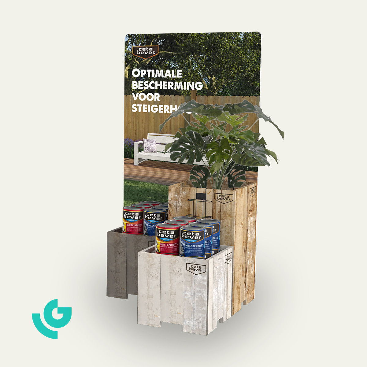 Displays de sol en bois - bricolage (0015)