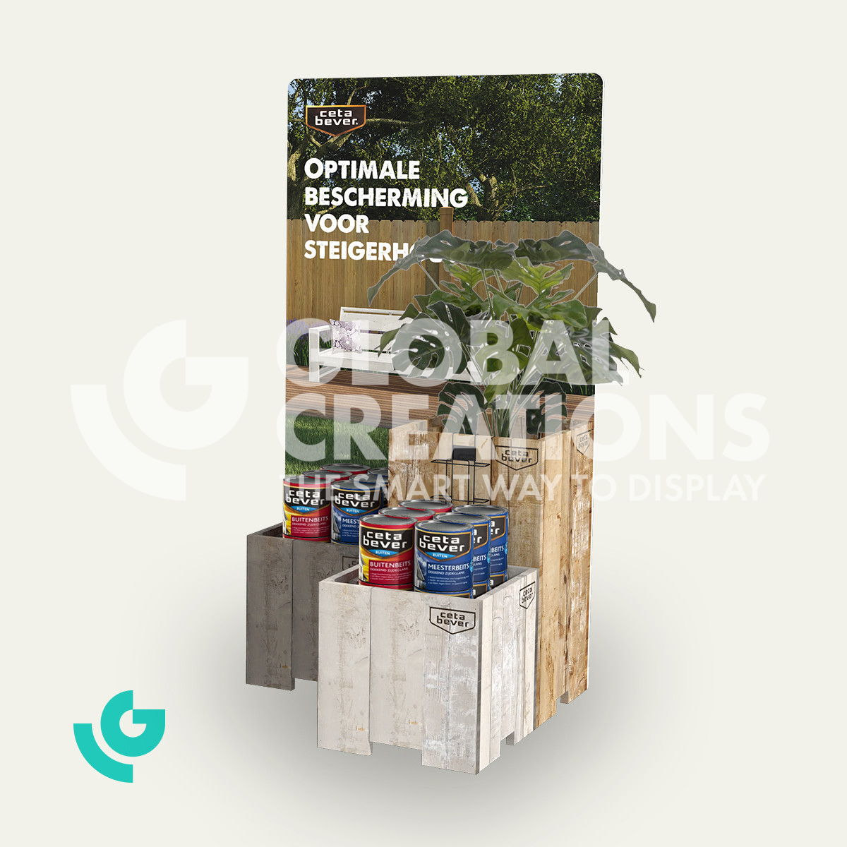 Wooden floor displays - DIY (0015)