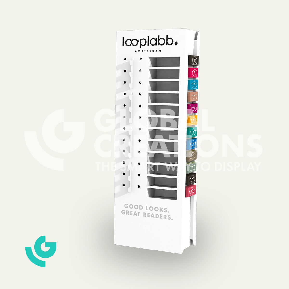 Honeycomb cardboard floor displays - spectacles (0031)