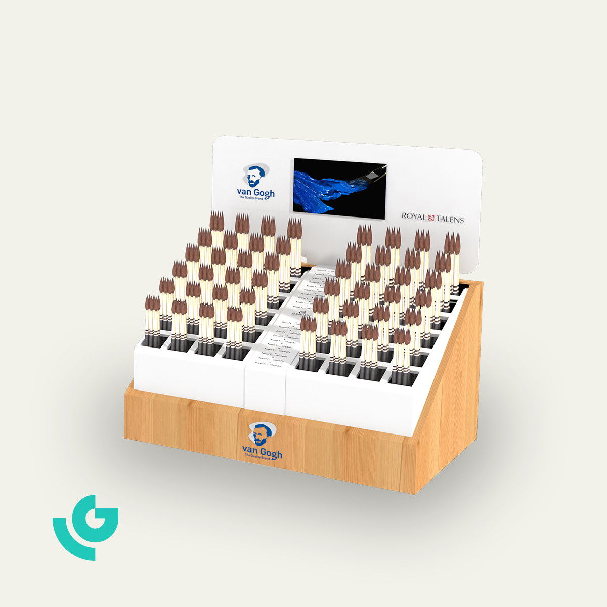 Displays de comptoir en bois - loisirs (0067)
