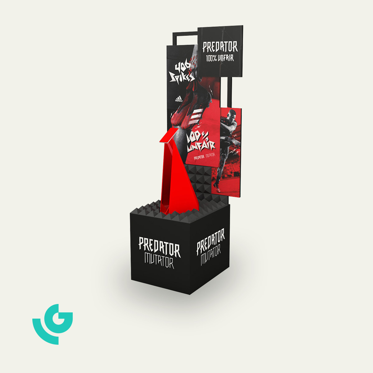 Displays de sol en plastique - sport (0314)