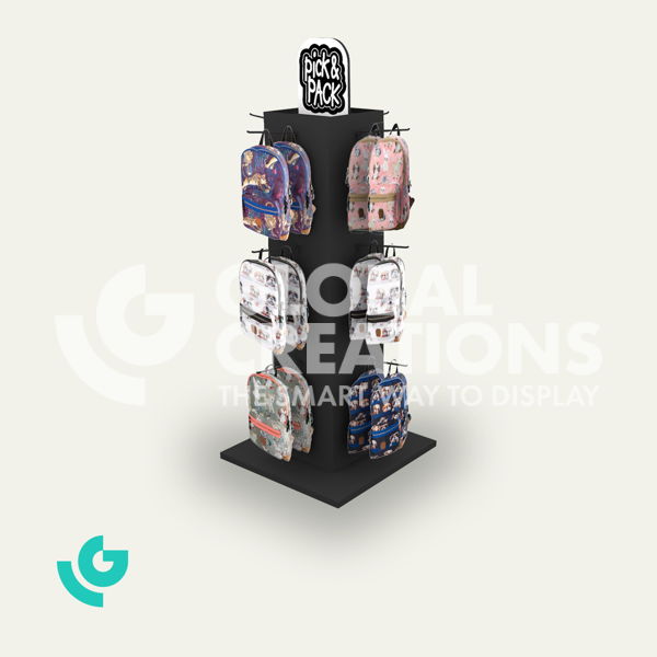 Honeycomb cardboard floor displays - bags (0308)