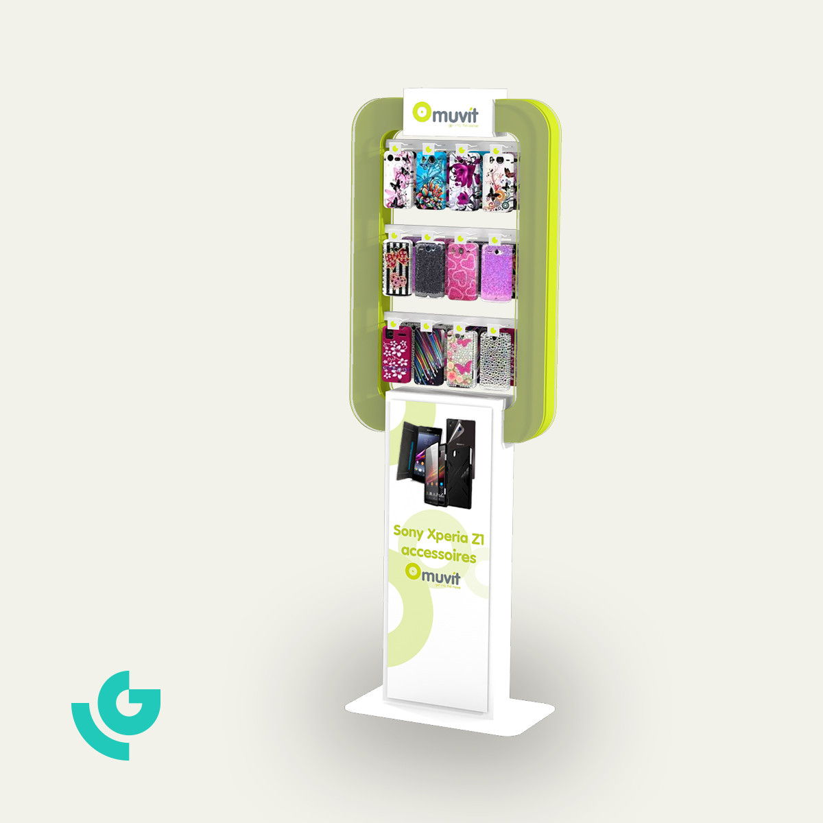 Displays de sol en plastique - téléphonie (0091)