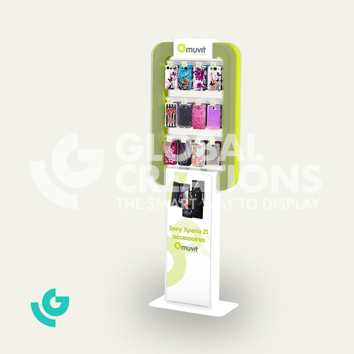 Plastic floor displays - telephony (0091)
