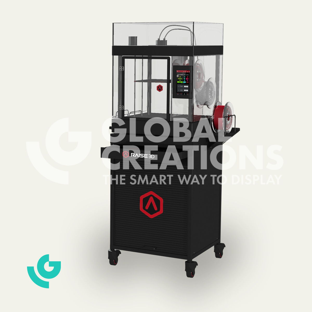 Metal floor displays - office accessories (0318)