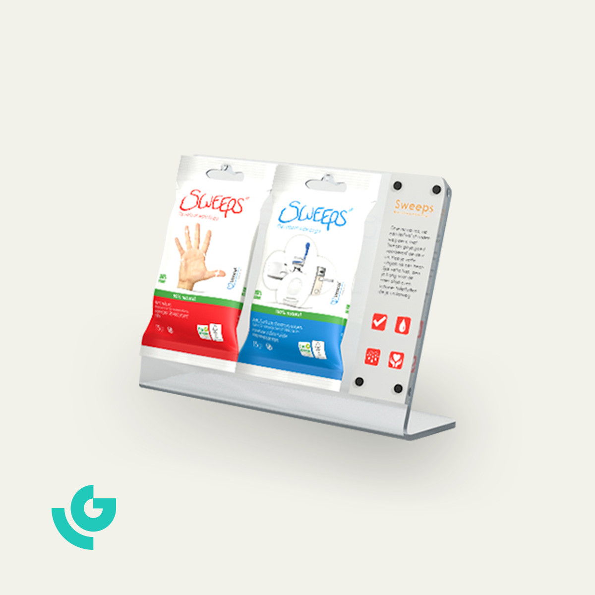 Displays de comptoir en plastique - soins (0378)