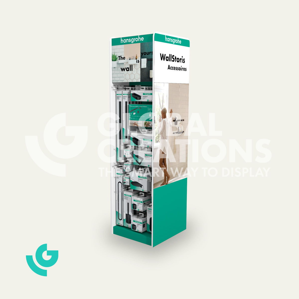 Honeycomb cardboard floor displays - sanitary (0427)