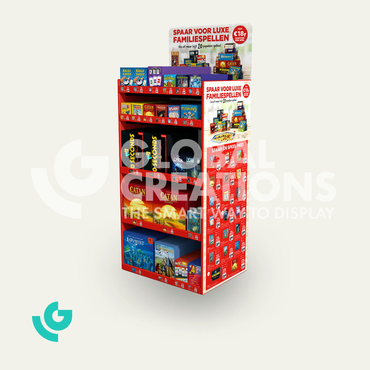 Honeycomb cardboard floor displays - toys (0363)