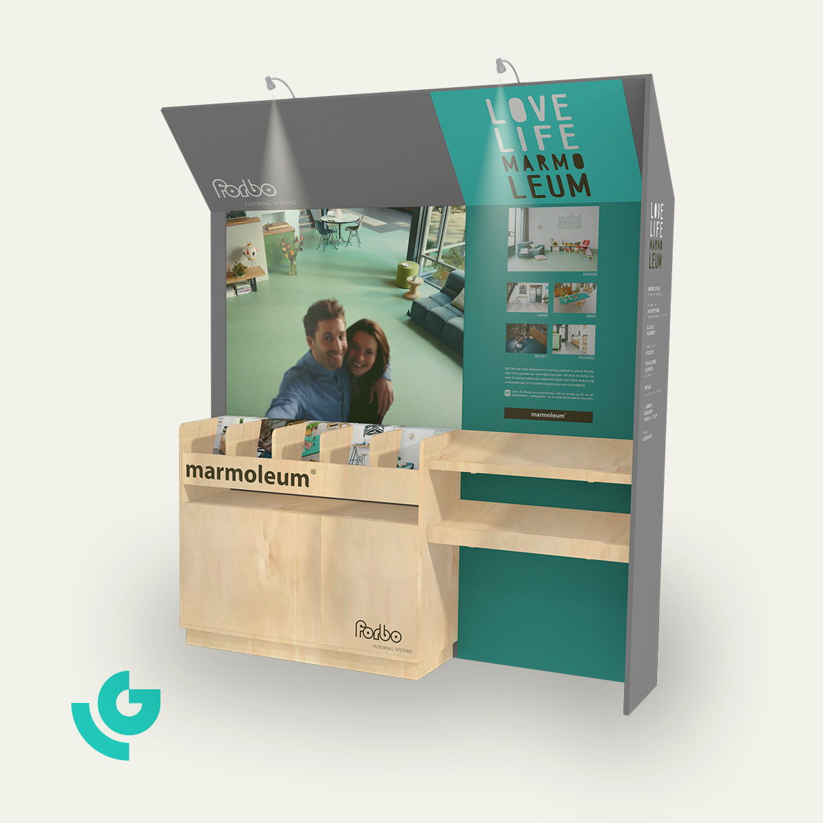 Shop-in-shop en bois - sols (0023)
