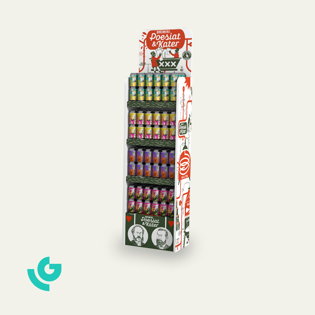 Display de sol en carton alvéolaire - boissons (0312)