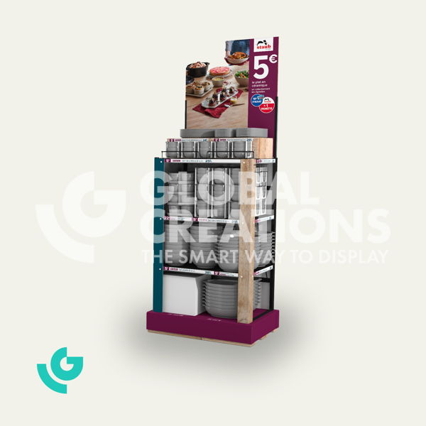 Metal floor displays - crockery (0374)