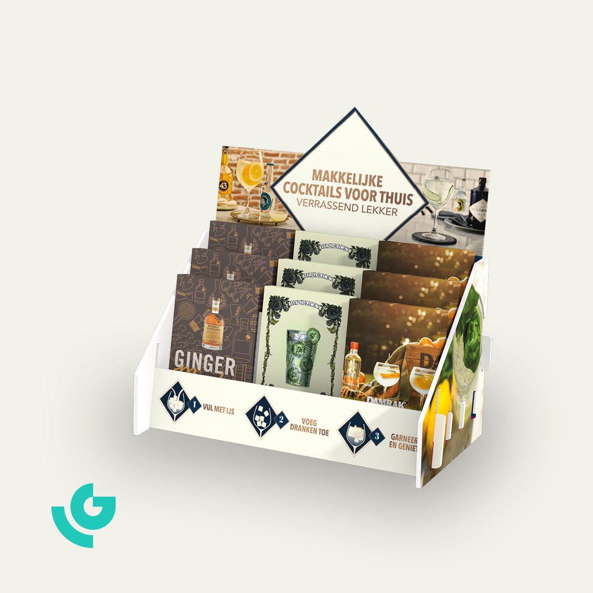 Displays de comptoir en plastique - boissons (0039)