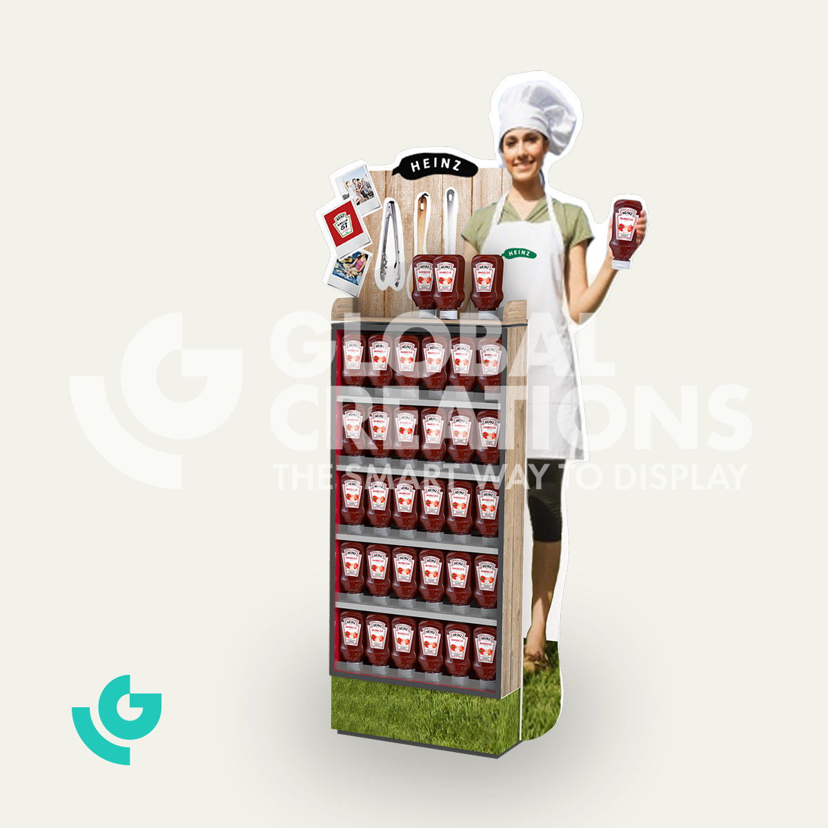 Wooden floor displays - foodstuffs (0002)