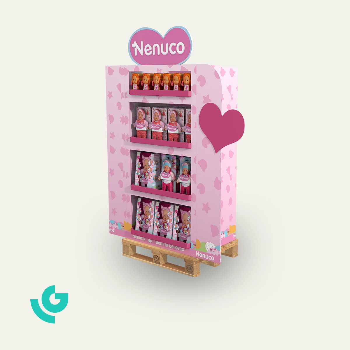 Displays de sol en carton - jouets (0290)