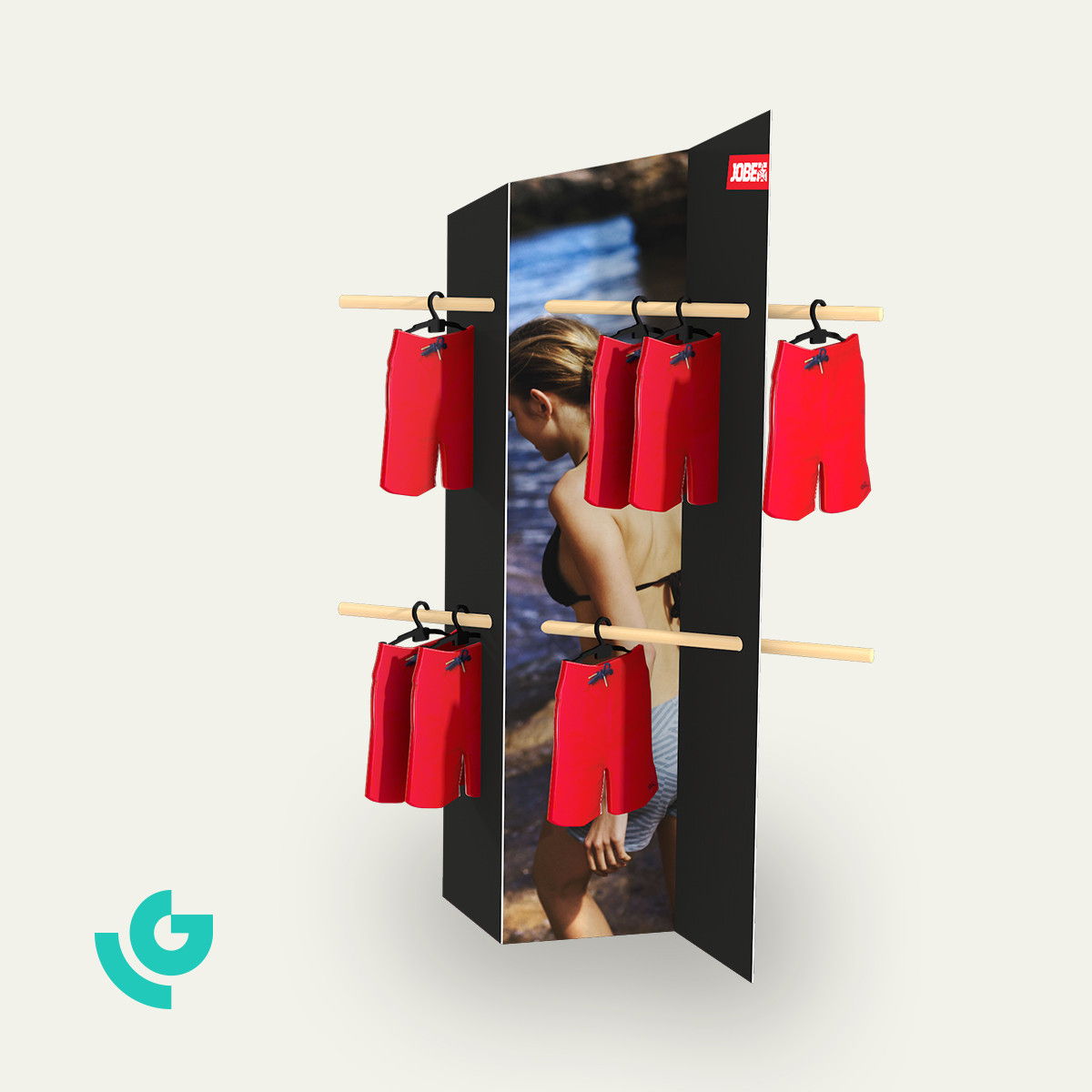 Displays de sol en plastique - sport (0008)
