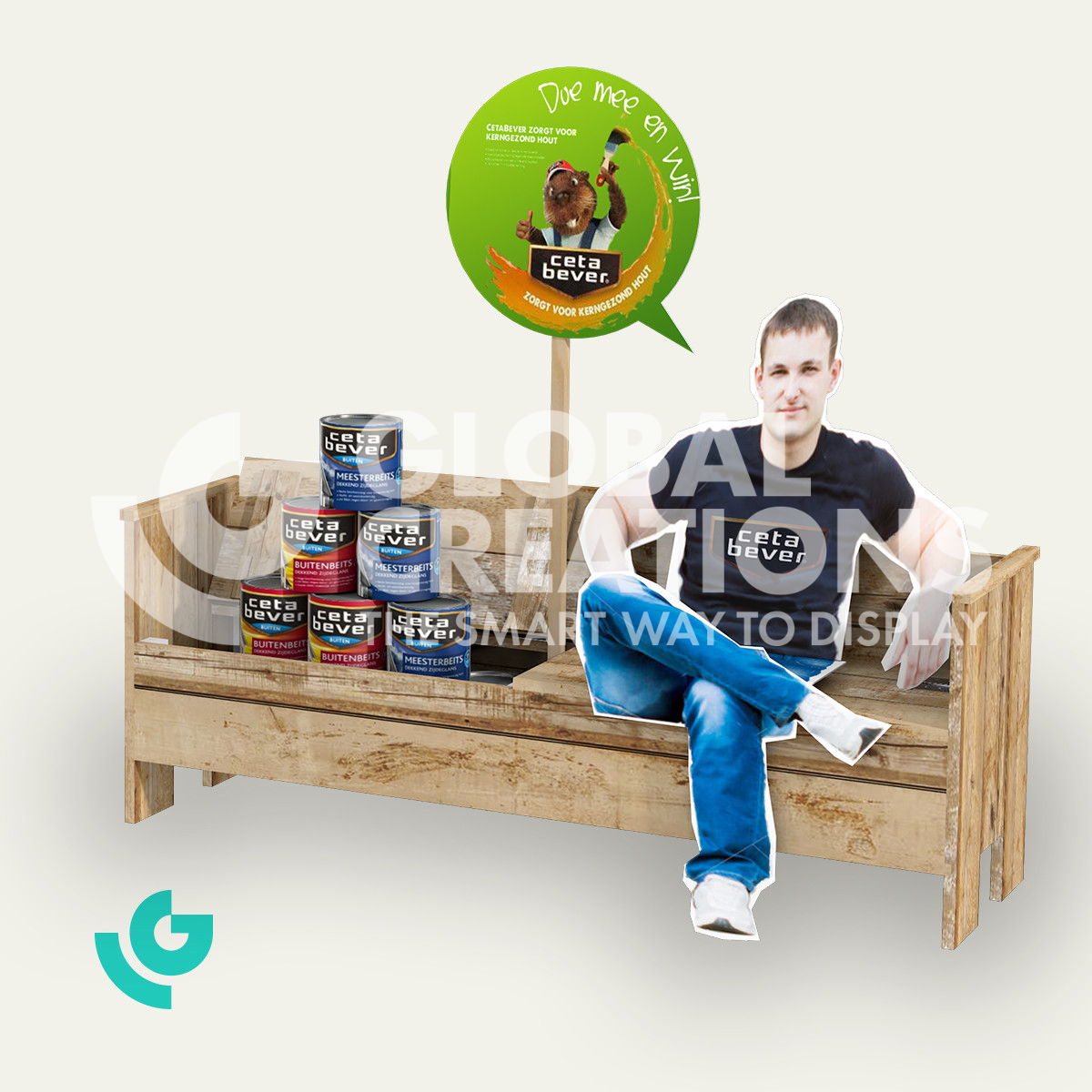 Wooden floor displays - DIY (0014)
