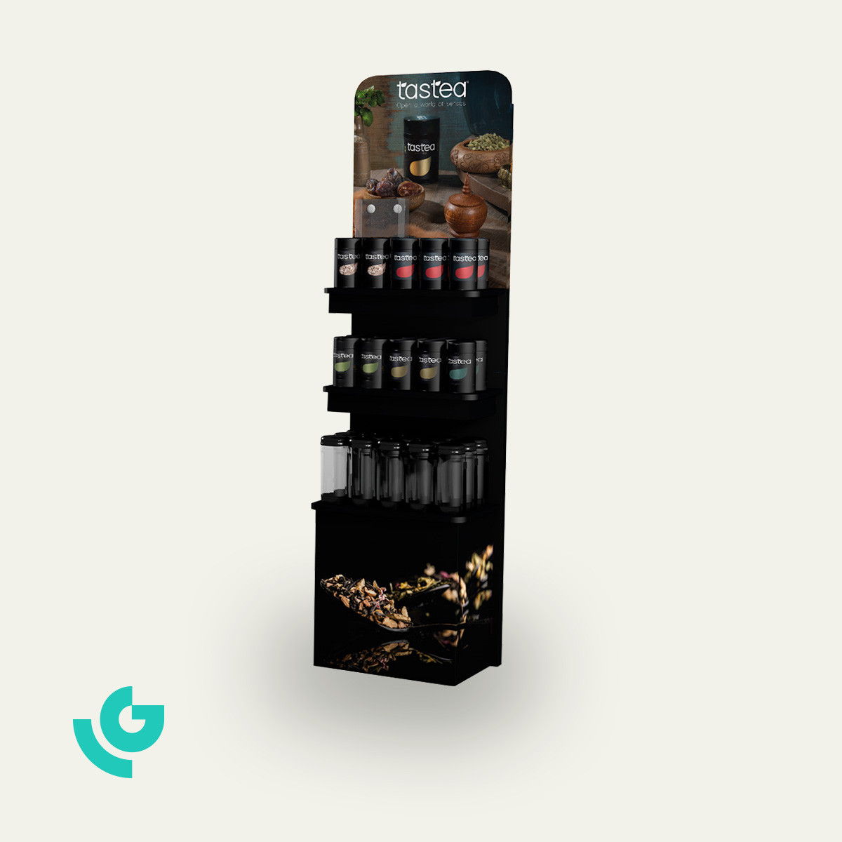 Display de sol en carton alvéolaire - boissons (0384)