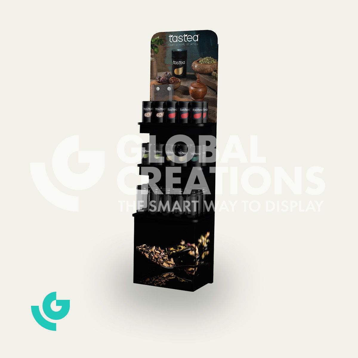 Honeycomb cardboard floor displays - drinks (0384)