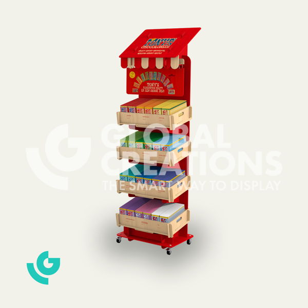 Wooden floor displays - foodstuffs (0401)